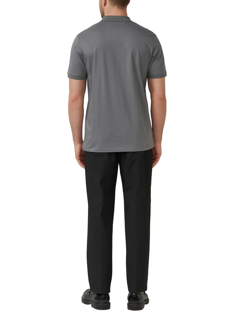 Polo-Shirt, GREY/BLACK