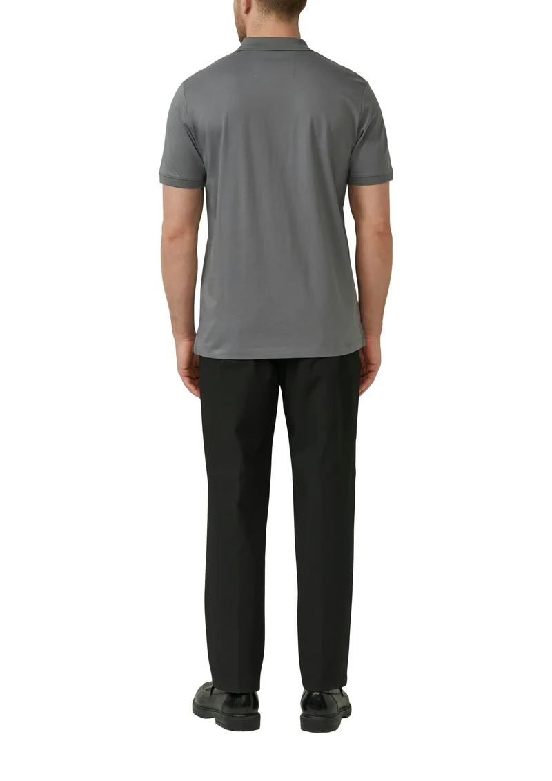 Polo-Shirt, GREY/BLACK