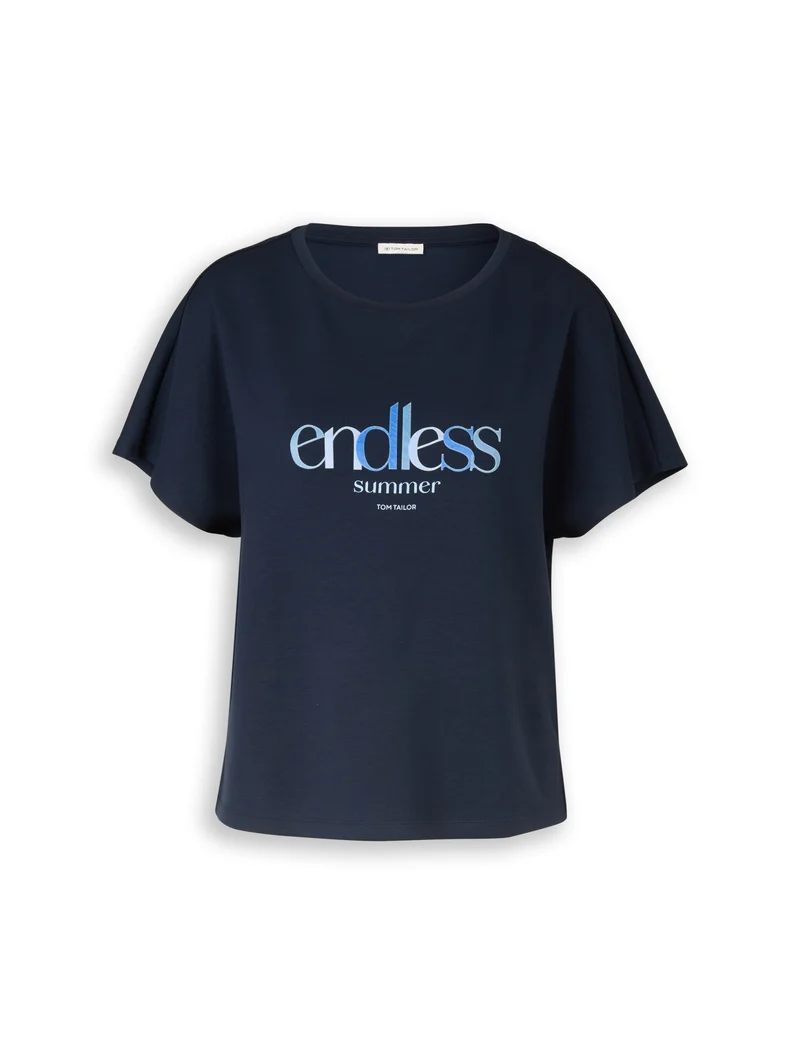 T-shirt scuba crew neck with p, sky captain blue