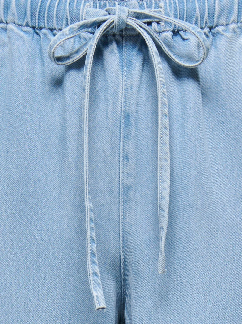 JDYMIRA MW WIDE STRING PANT PNT NOO, Light Blue Denim
