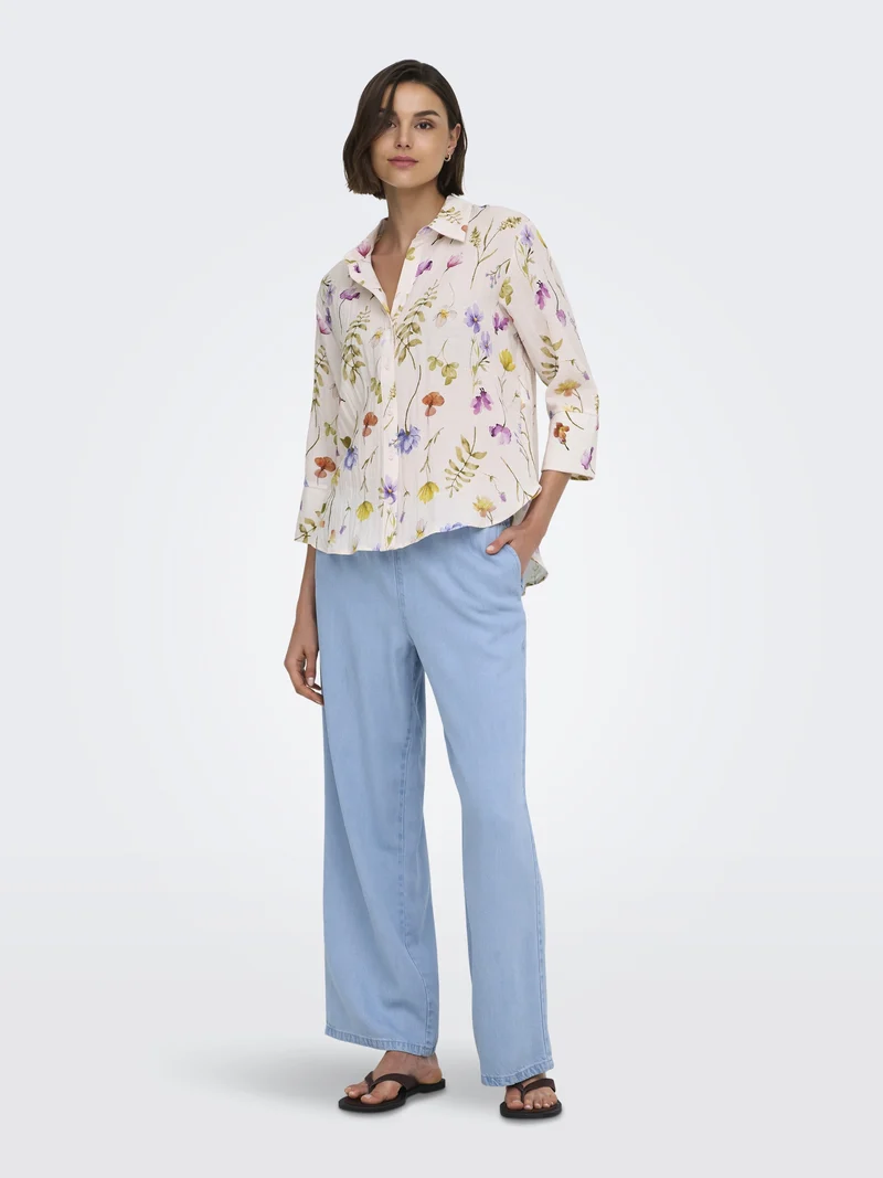JDYMIRA MW WIDE STRING PANT PNT NOO, Light Blue Denim