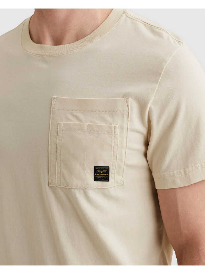 Short sleeve r-neck play heavy jer, Bone White
