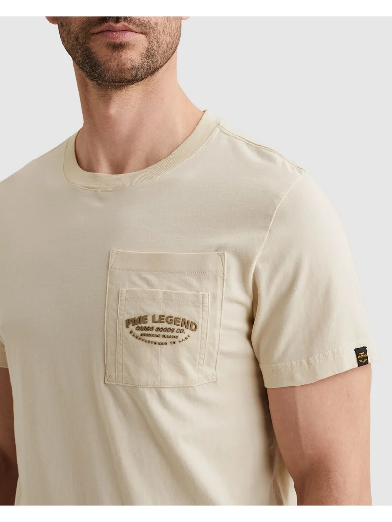Short sleeve r-neck play heavy jer, Bone White