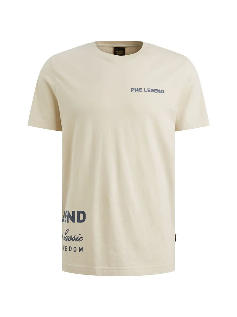 Short sleeve r-neck play single je, Bone White