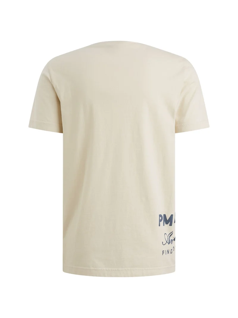 Short sleeve r-neck play single je, Bone White