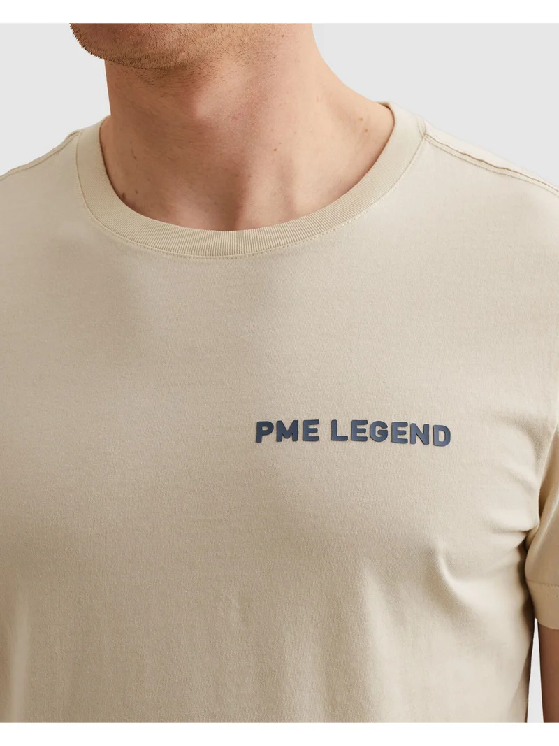Short sleeve r-neck play single je, Bone White