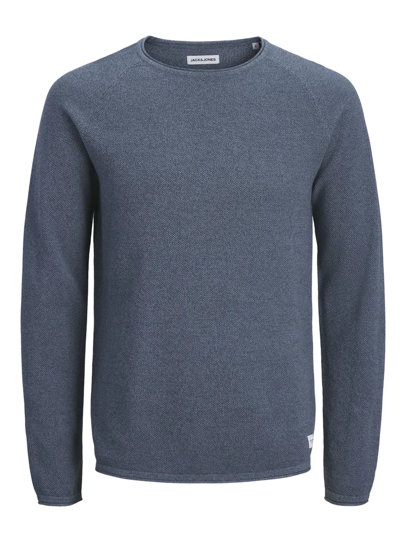 JJEHILL KNIT CREW NECK NOOS, Blue Mirage