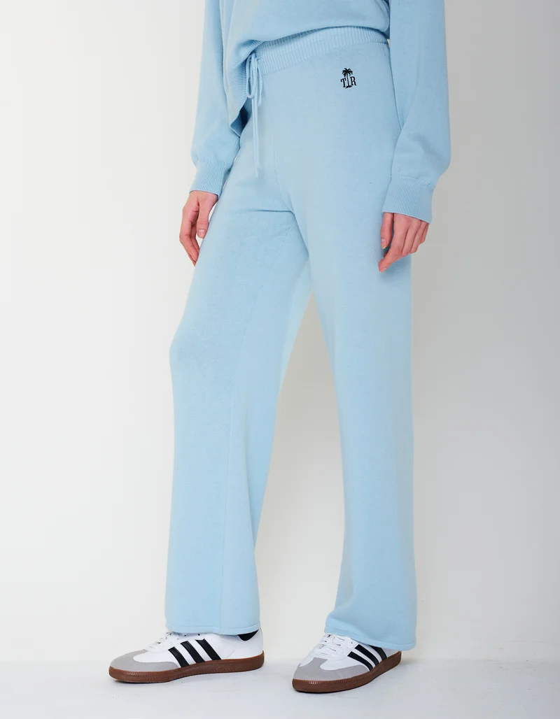 Merinowoll-Kaschmir-Strickhose Wide Leg MC