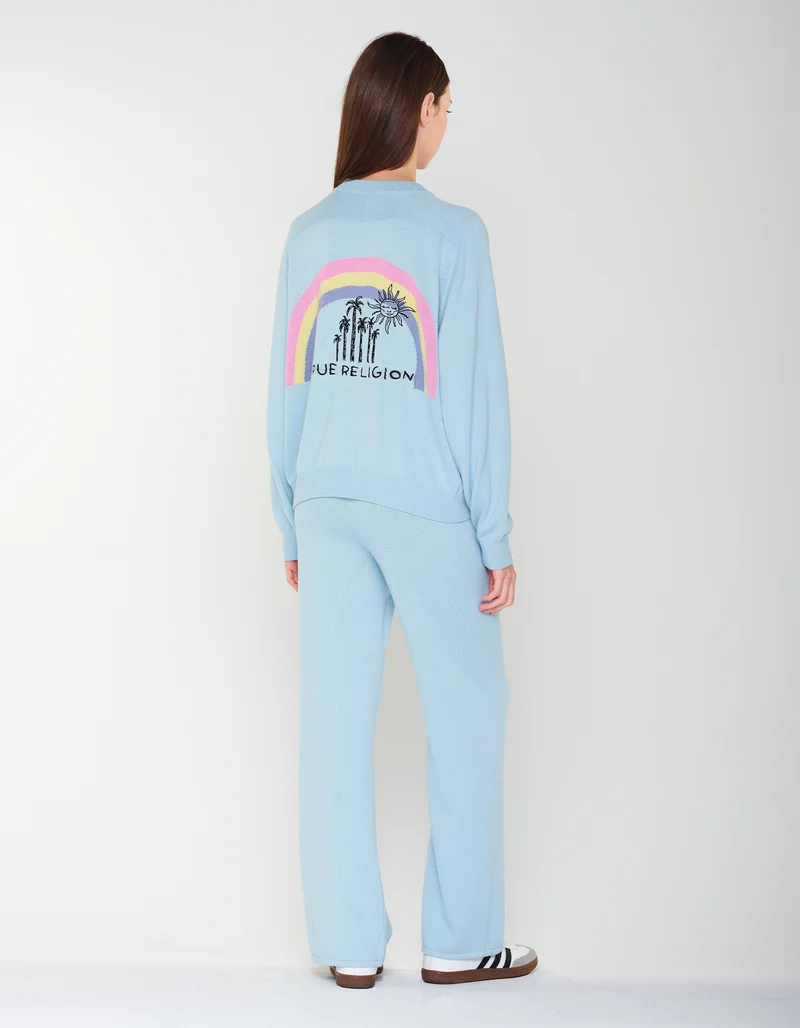 Merinowoll-Kaschmir-Strickhose Wide Leg MC