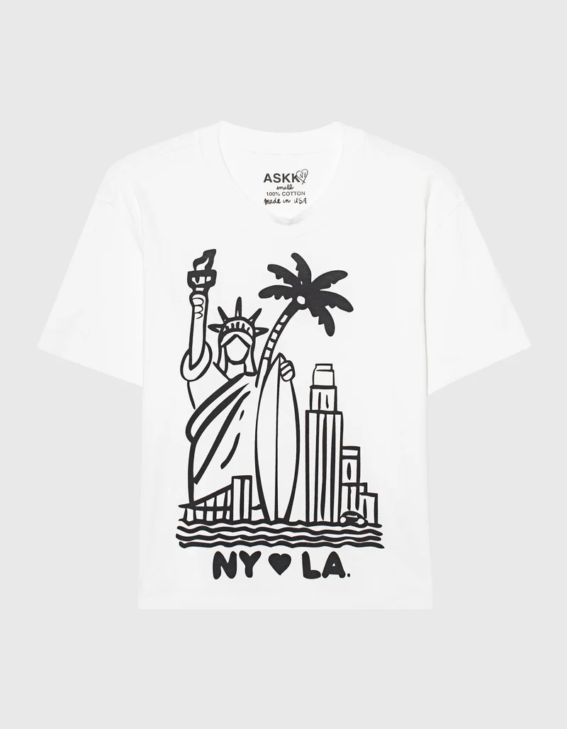 Bedrucktes Oversize T-Shirt Shrunken Boy