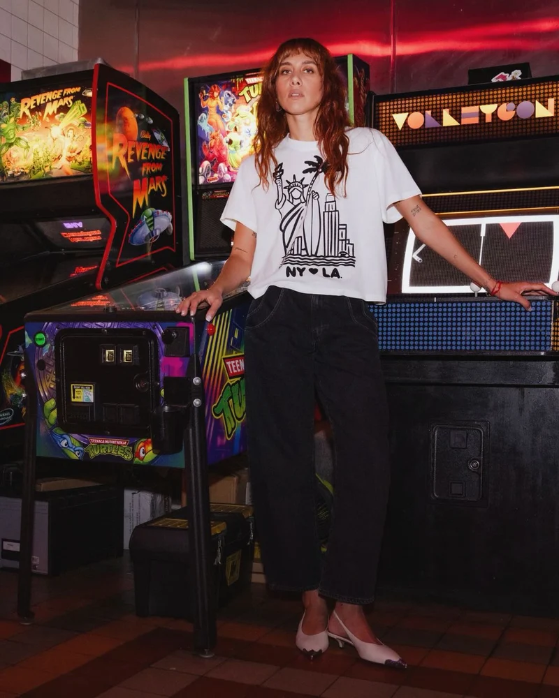 Bedrucktes Oversize T-Shirt Shrunken Boy