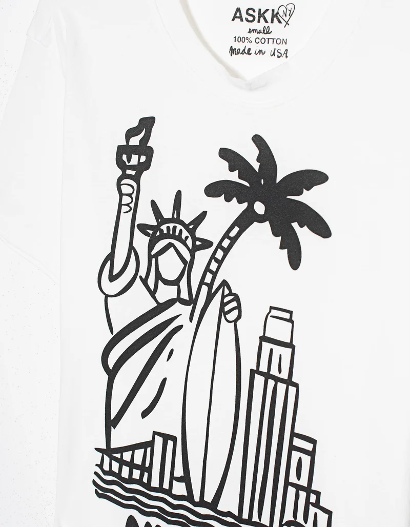Bedrucktes Oversize T-Shirt Shrunken Boy