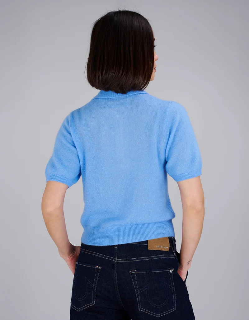 Kaschmir-Seide-Mix Pullover Amara Polo Tee