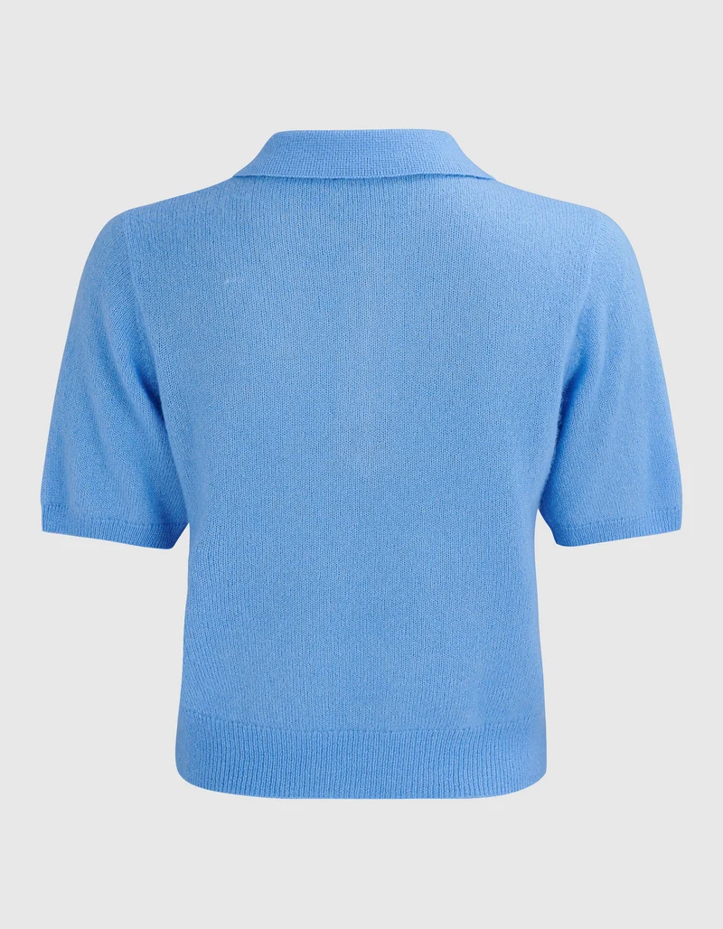 Kaschmir-Seide-Mix Pullover Amara Polo Tee