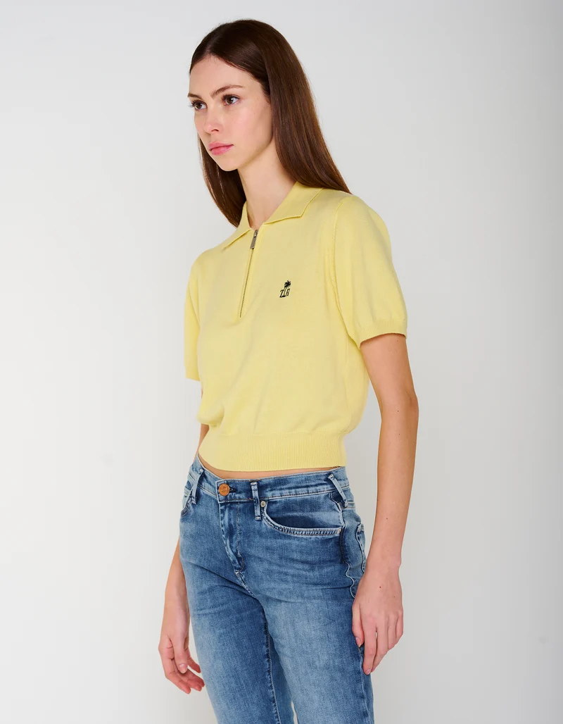 Kaschmir-Seide-Mix Pullover Amara Polo Tee