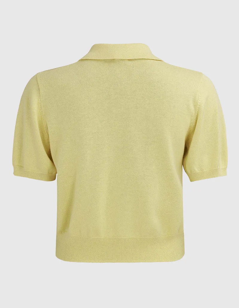 Kaschmir-Seide-Mix Pullover Amara Polo Tee