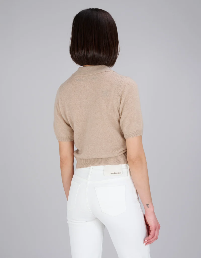 Kaschmir-Seide-Mix Pullover Amara Polo Tee