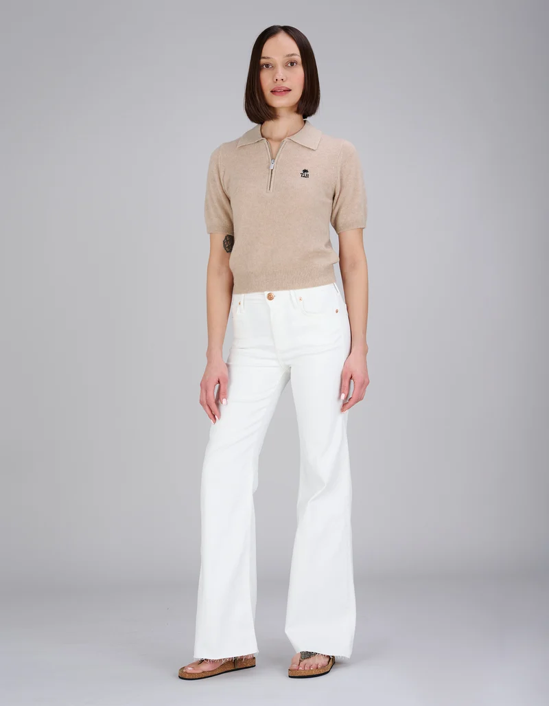 Kaschmir-Seide-Mix Pullover Amara Polo Tee