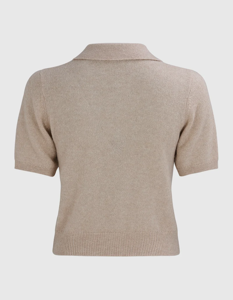 Kaschmir-Seide-Mix Pullover Amara Polo Tee