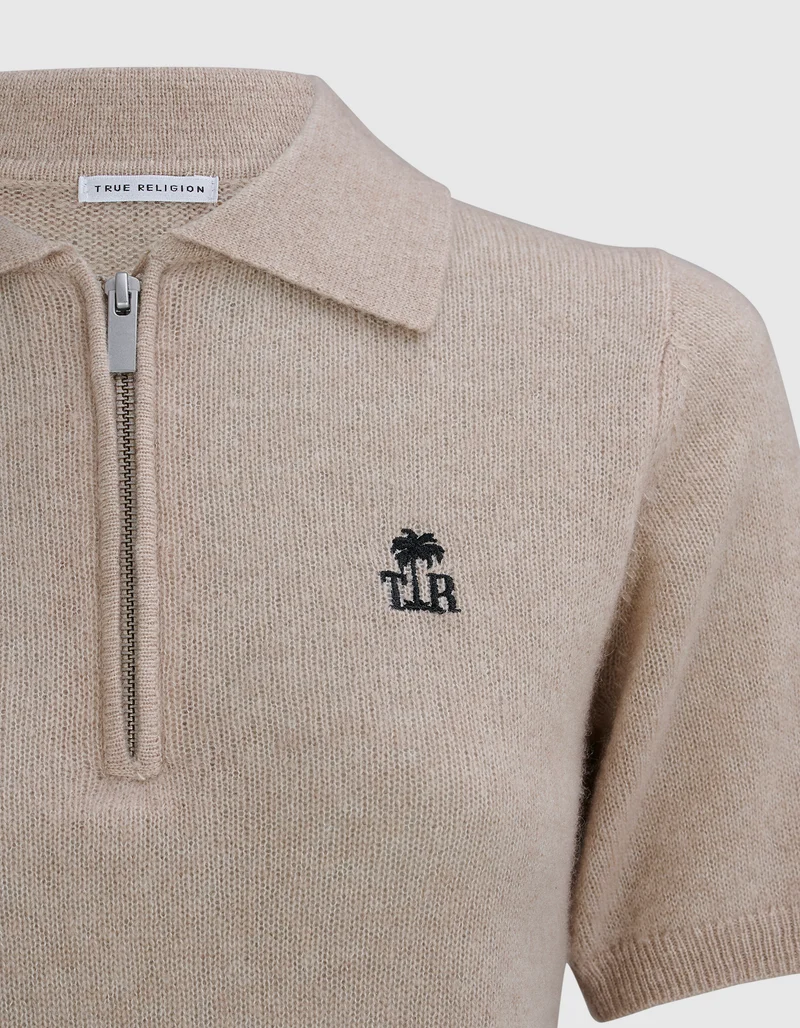 Kaschmir-Seide-Mix Pullover Amara Polo Tee