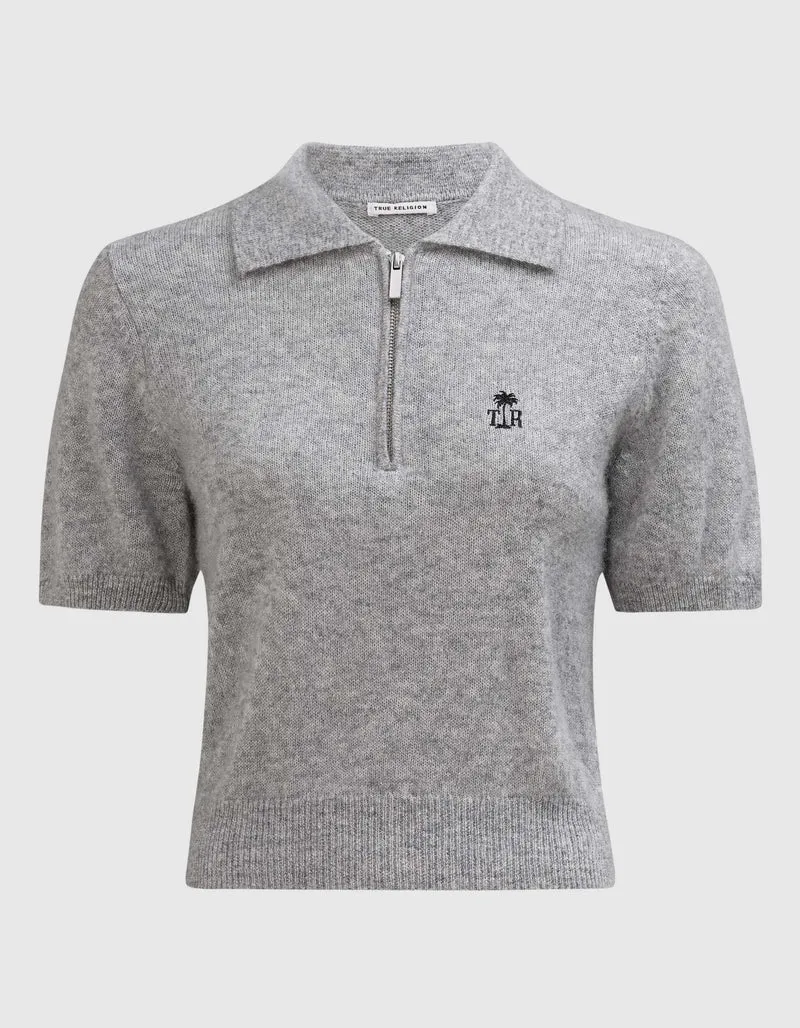 Kaschmir-Seide-Mix Pullover Amara Polo Tee