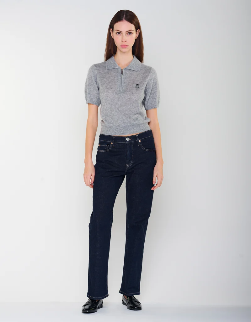 Kaschmir-Seide-Mix Pullover Amara Polo Tee
