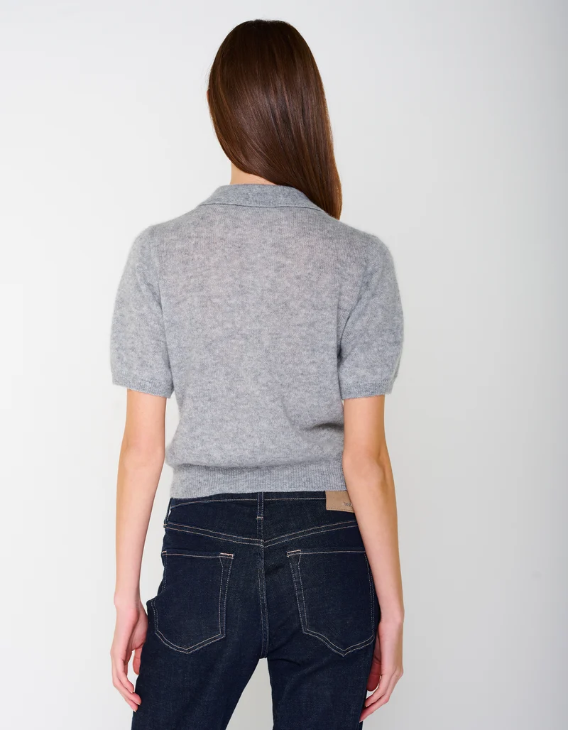 Kaschmir-Seide-Mix Pullover Amara Polo Tee