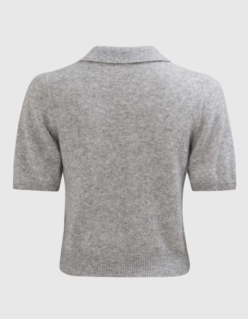 Kaschmir-Seide-Mix Pullover Amara Polo Tee