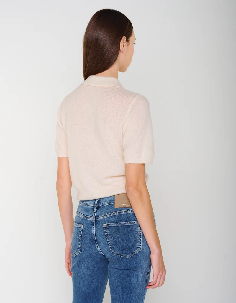 Kaschmir-Seide-Mix Pullover Amara Polo Tee