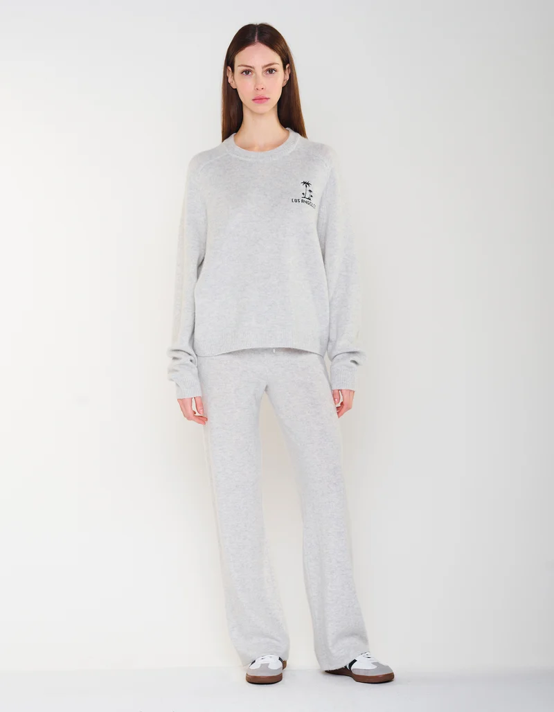 Merinowoll-Kaschmir-Strickhose Wide Leg MC