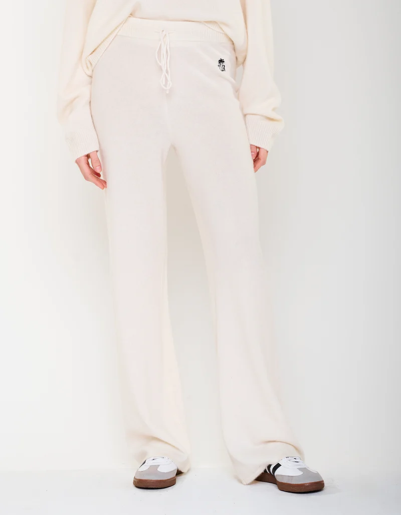 Merinowoll-Kaschmir-Strickhose Wide Leg MC
