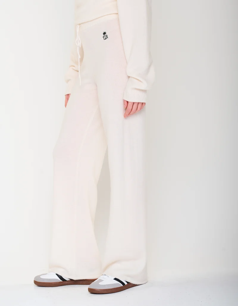 Merinowoll-Kaschmir-Strickhose Wide Leg MC
