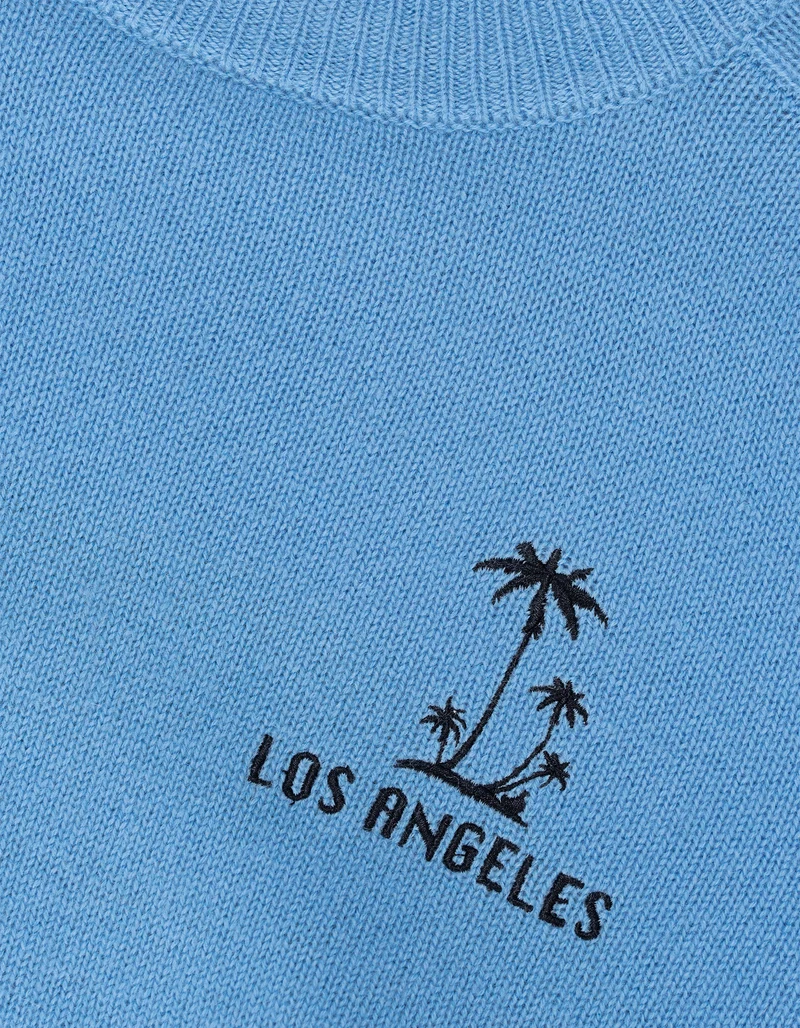 Merinowoll-Kaschmir-Pullover MC California Crew mit Stickerei