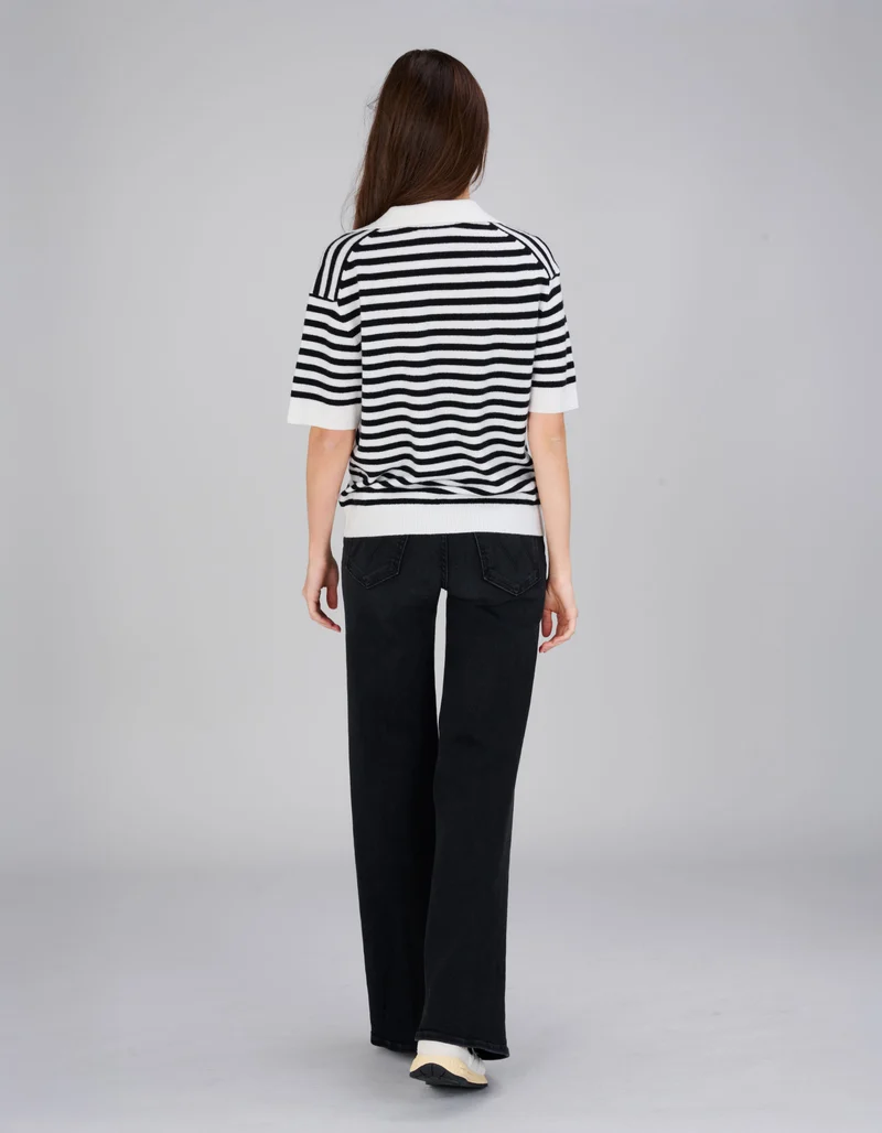 High-Waist Wide-Leg-Jeans The Roller Sneak