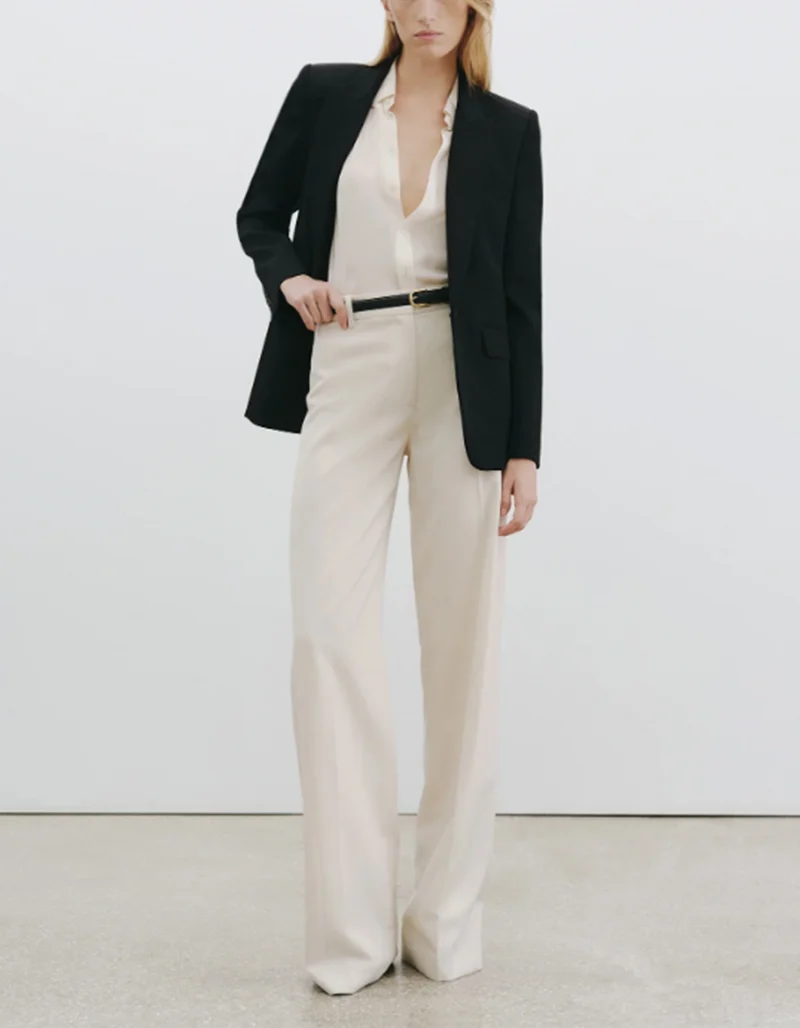 Wide-Leg Woll-Hose Rivers