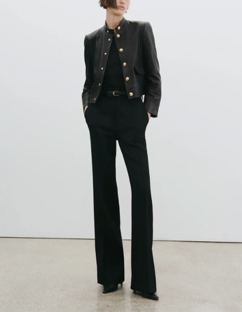 Lammleder-Lederjacke Hadley Cropped