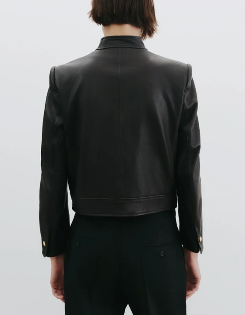Lammleder-Lederjacke Hadley Cropped