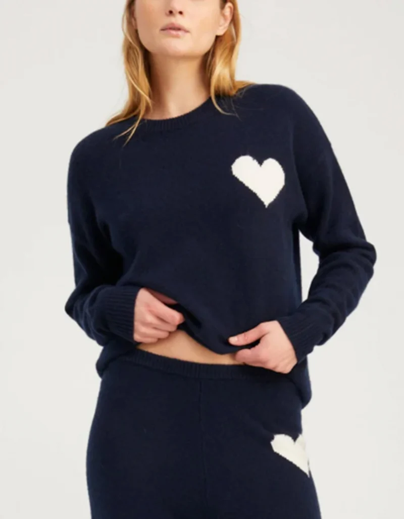 Kaschmir-Pullover Heart Logo