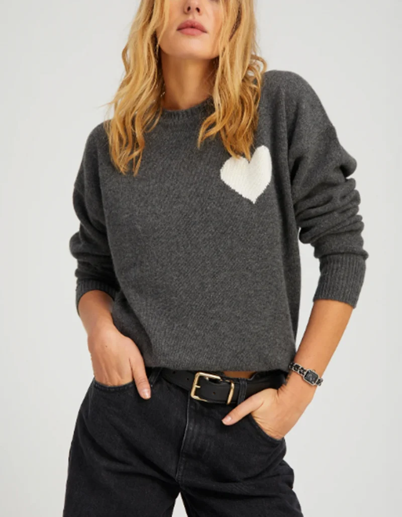 Kaschmir-Pullover Heart Logo