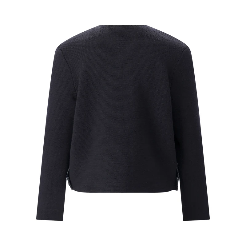 Jacke aus Denim und Strick