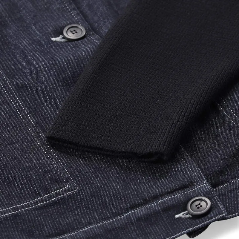 Jacke aus Denim und Strick