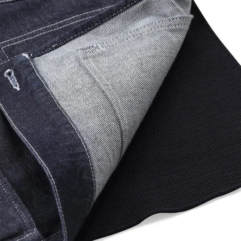 Jacke aus Denim und Strick