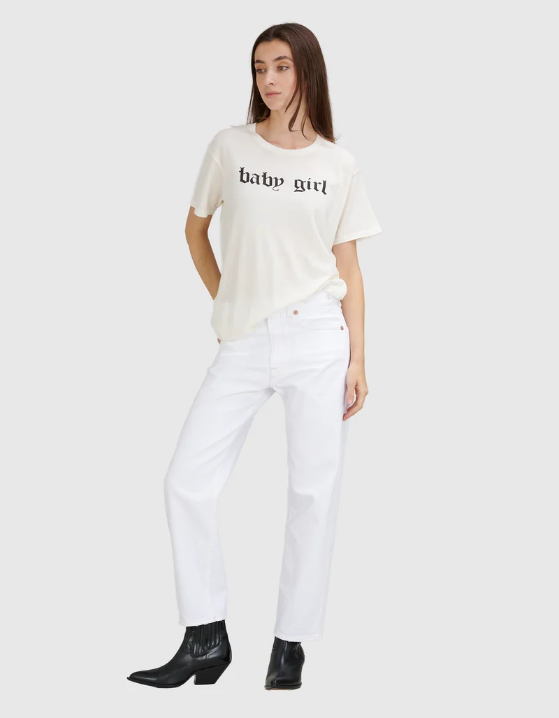 Bedrucktes T-Shirt Baby Girl mit Kaschmir-Anteil