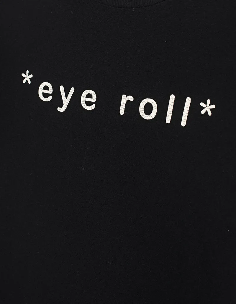 Bedrucktes T-Shirt Eye-Roll mit Kaschmir-Anteil