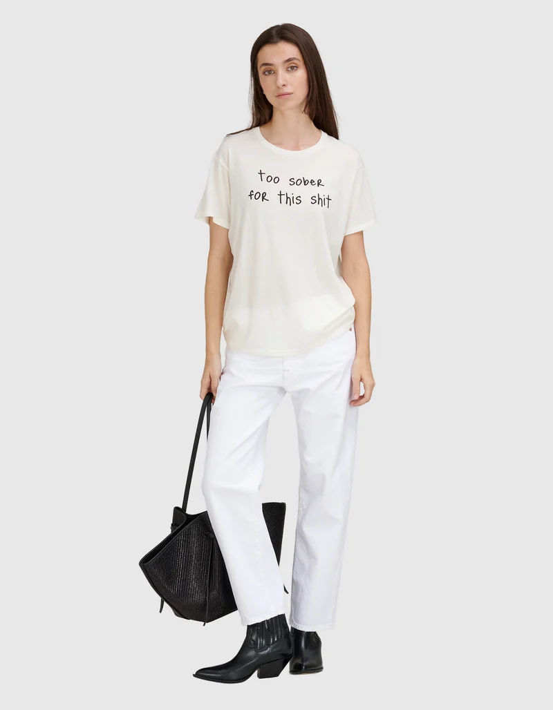 Bedrucktes T-Shirt Too Sober mit Kaschmir-Anteil