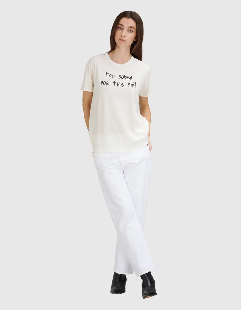 Bedrucktes T-Shirt Too Sober mit Kaschmir-Anteil
