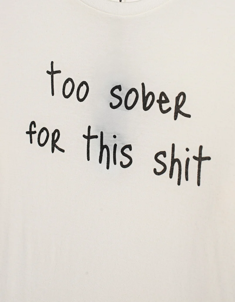 Bedrucktes T-Shirt Too Sober mit Kaschmir-Anteil