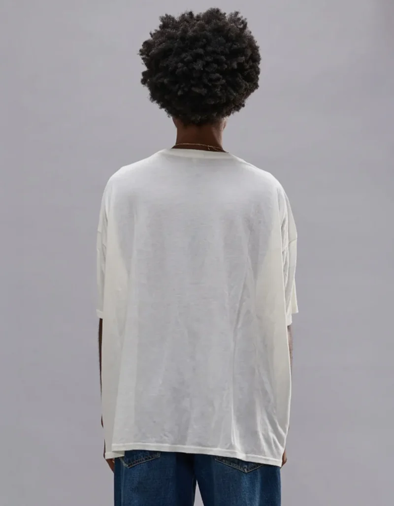 Bedrucktes T-Shirt I don't care Relaxed mit Kaschmir-Anteil