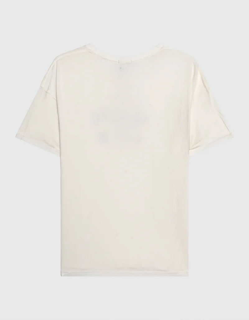 Bedrucktes T-Shirt I don't care Relaxed mit Kaschmir-Anteil