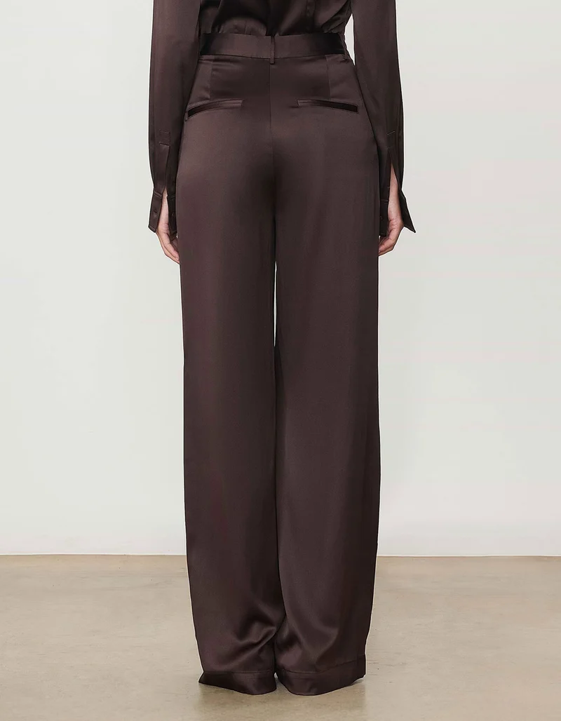 Seidenstretch-Bundfaltenhose Josephine